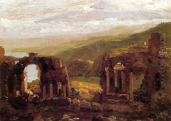 The Ruins of Taormina (sketch) - view 1