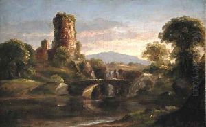 Castle and River by Thomas Cole