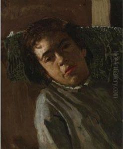 Portrait Of The Artist's Sister, Margaret Eakins by Thomas Cowperthwait Eakins