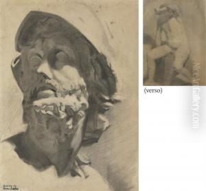 Head Of A Warrior; And Seated Nude: A Double-sided Work