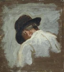 Study Of A Man's Head For Mending The Net by Thomas Cowperthwait Eakins