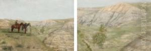 Cowboys In The Badlands by Thomas Cowperthwait Eakins