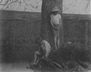 Possibly The Crowell Children At Avondale, Pennsylvania by Thomas Cowperthwait Eakins
