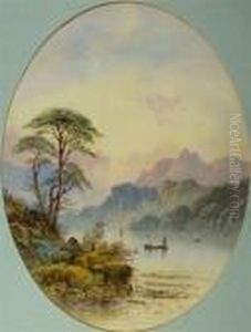 Arcadian Landscape With Sailing Boats