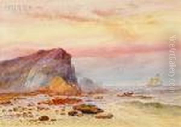 The Rocky Coast At Sunset - view 1