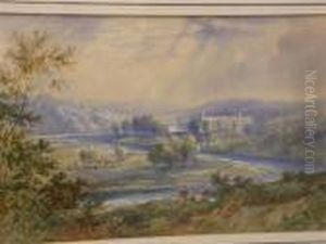 Making Hay In The Valley Meadows by Henry Earp