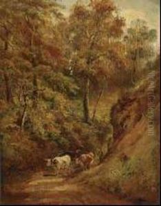 Lane At Pulborough, Sussex by Henry Earp
