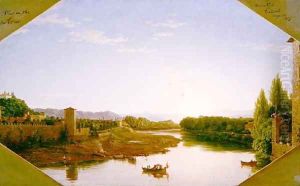 View on the Arno near Florence 1837 by Thomas Cole