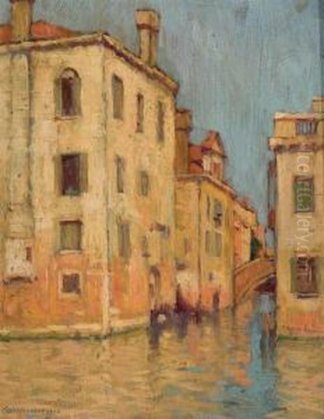 Along A Canal In Venice - view 1