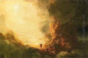 The Cross and the World Study for -The Pilgrim of the Cross at the End of His Journey by Thomas Cole