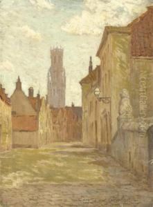 Street Scene, Bruges, Belgium by Charles Warren Eaton