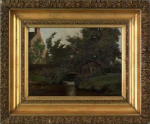 Landscape With House And Bridge by Charles Warren Eaton