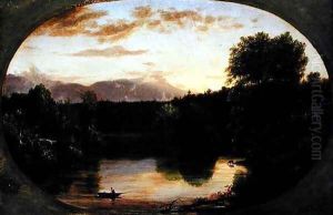 Sunset, View on Catskill Creek, 1833 by Thomas Cole