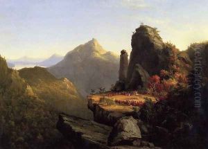 Scene from 'The Last of the Mohicans': Cora Kneeling at the Feet of Tanemund by Thomas Cole