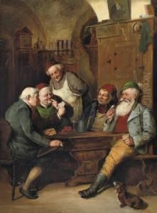 Beim Kartenspiel: Playing Cards by Adolf Eberle