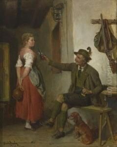 In Der Wirtsstube. by Adolf Eberle