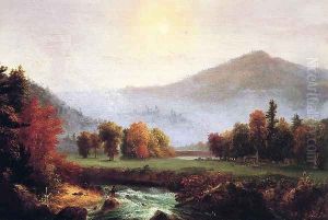 Morning Mist Rising, Plymouth, New Hampshire (A View in the United States of America in Autumn) by Thomas Cole