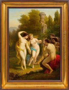 Mythologische Szene Inarkadischer Landschaft by Anton Ebert