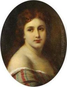 Portrat Einer Jungen Dame by Anton Ebert