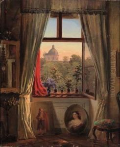 Atelier Fenster Des Malers Anton Ebert In Wien by Anton Ebert