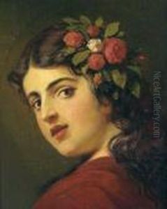 Bildnis Eines Madchens Mit Rosen Im Haar