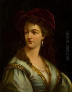 Portrait Of A Lady by Anton Ebert