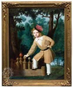 Young Boy Playingskittles At Lakeshore by Anton Ebert