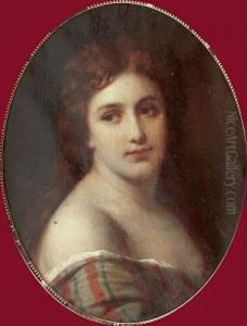 Portret Mlodej Kobiety, Ok. 1880 by Anton Ebert
