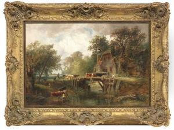 River Landscape With A Mill And A Drove - view 1