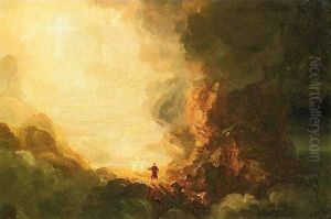 The Cross and the World: Study for 'The Pilgrim of the Cross at the End of His Journey' by Thomas Cole