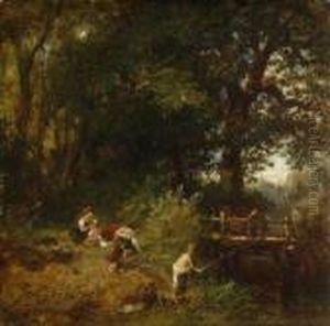 Waldlandschaft Mit Kindern Beim
Angeln. Waldlandschaft Mit Kindern Beim
Angeln.