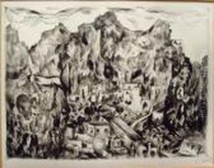 Felsenlandschaft by Josef Eberz