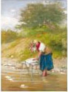 Patakban Moso Asszony by Lajos Deak Ebner