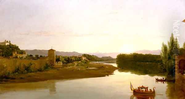 Sunset on the Arno - view 1