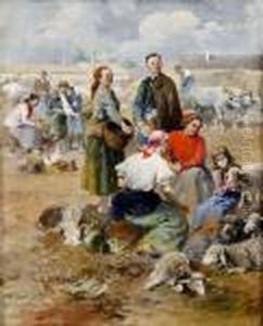 Trh V Szolnoku (studia) by Lajos Deak Ebner