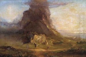 The Cross and the World: Study for 'Two Youths Enter Upon a Pilgrimage' by Thomas Cole