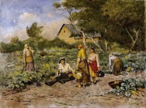 Noon Resting by Lajos Deak Ebner