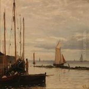 Coastal Scene From Kalkbraenderihavnen, Denmark by Christian Eckardt