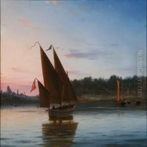 Marine With Sailing Boats Atsunset by Christian Eckardt
