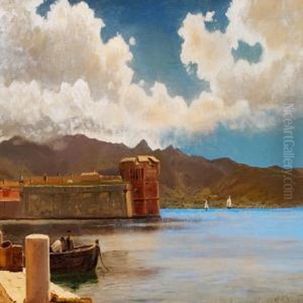 Two Men In A Dinghy At Porto Ferraio - view 1