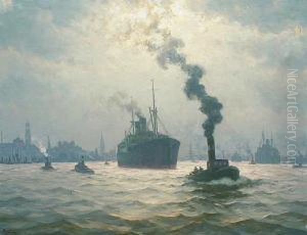 Dampfer Im Flensburger Hafen - view 1
