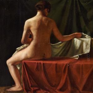 Seated Nude Seen Back Turned by Christoffer Wilhelm Eckersberg