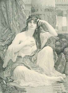 Engaving after Cabanel's 'The Sulamite' by Alexandre Cabanel