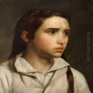 Portraet Af En Ung Kvinde by Christoffer Wilhelm Eckersberg