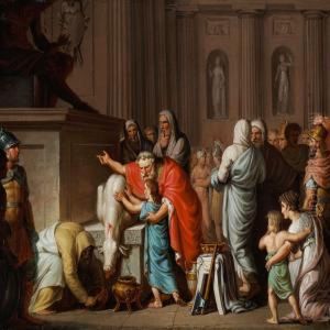 En Ofring Tiljupiter by Christoffer Wilhelm Eckersberg