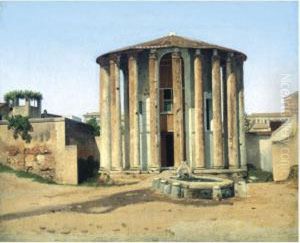 Vestatemplet I Rom (temple Of Vesta, Rome) by Christoffer Wilhelm Eckersberg