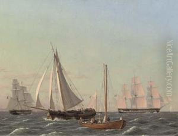 Ships Tacking To Windward - view 1