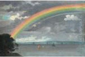 Regnbue Over Havet (rainbow Over The Straits) by Christoffer Wilhelm Eckersberg