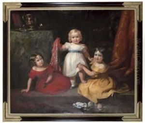 Group Portrait Of John Scott,
Later 3rd Earl Of Eldon (1845-1926), And His Sisters Lady Selina Scott
(d.1891) And Lady Gertrude Scott (d.1919) Group Portrait Of John Scott,
Later 3rd Earl Of Eldon (1845-1926), And His Sisters Lady Selina Scott
(d.1891) And Lady Gertrude Scott (d.1919)