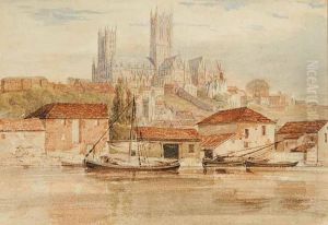 Untitled - Catherdral With Boats Inforeground